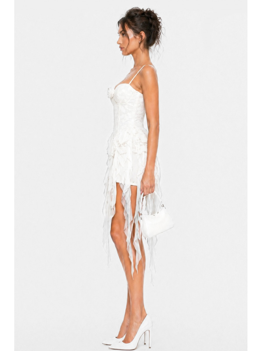 Топ женский однотонный белого цвета 213622C