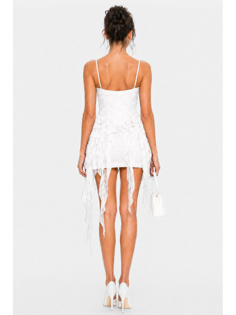 Топ женский однотонный белого цвета 213622C