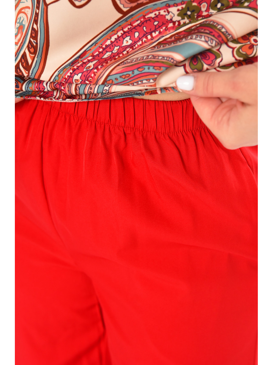 Костюм женский красного цвета с принтом 213636C