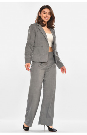 Костюм женский однотонный серого цвета 213658C