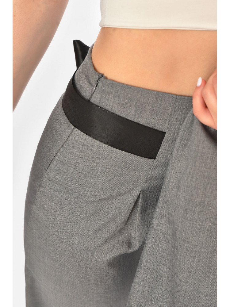 Костюм женский однотонный серого цвета 213658C