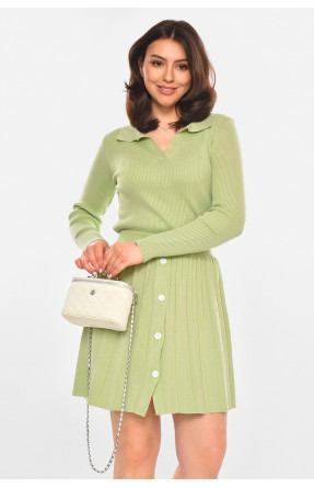 Костюм женский однотонный салатового цвета 213660C