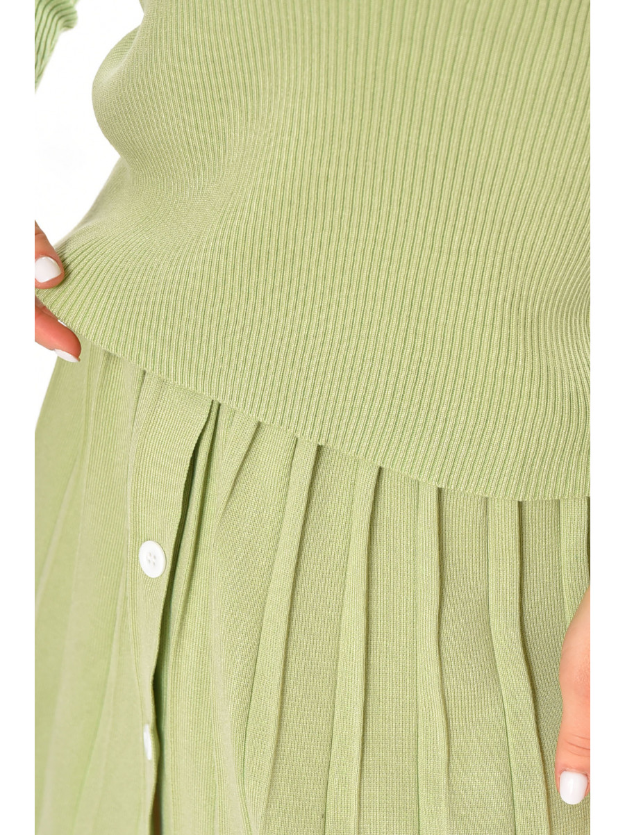 Костюм женский однотонный салатового цвета 213660C