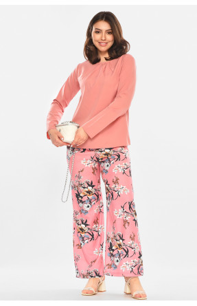 Костюм женский розового цвета с принтом 213665C