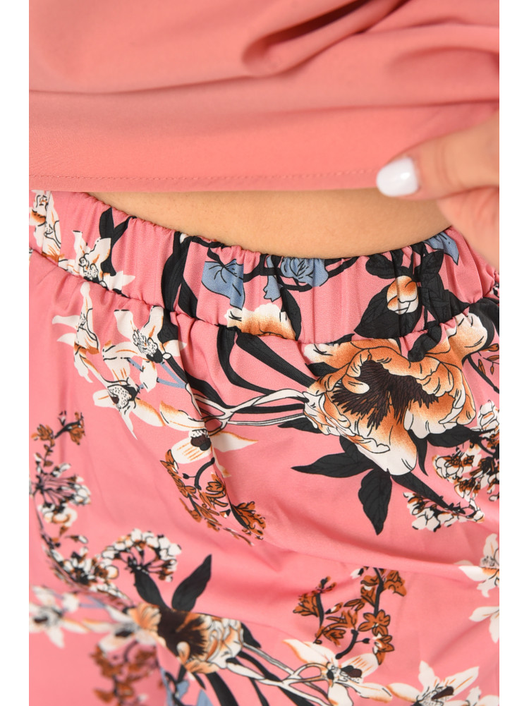 Костюм женский розового цвета с принтом 213665C