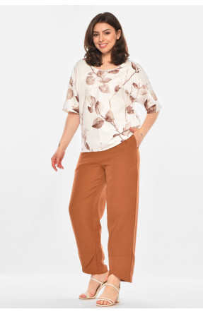 Костюм женский белого цвета с принтом 213668C