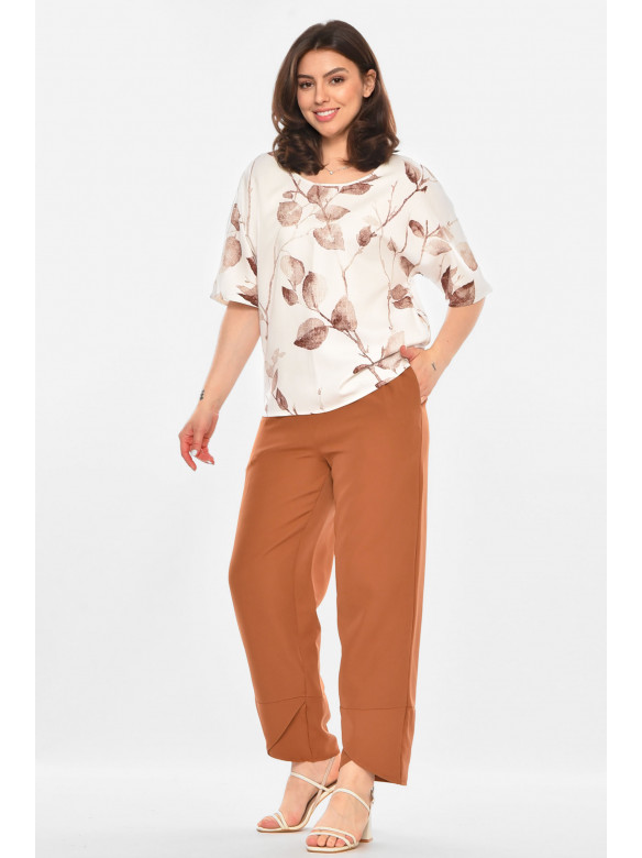 Костюм женский белого цвета с принтом 213668C