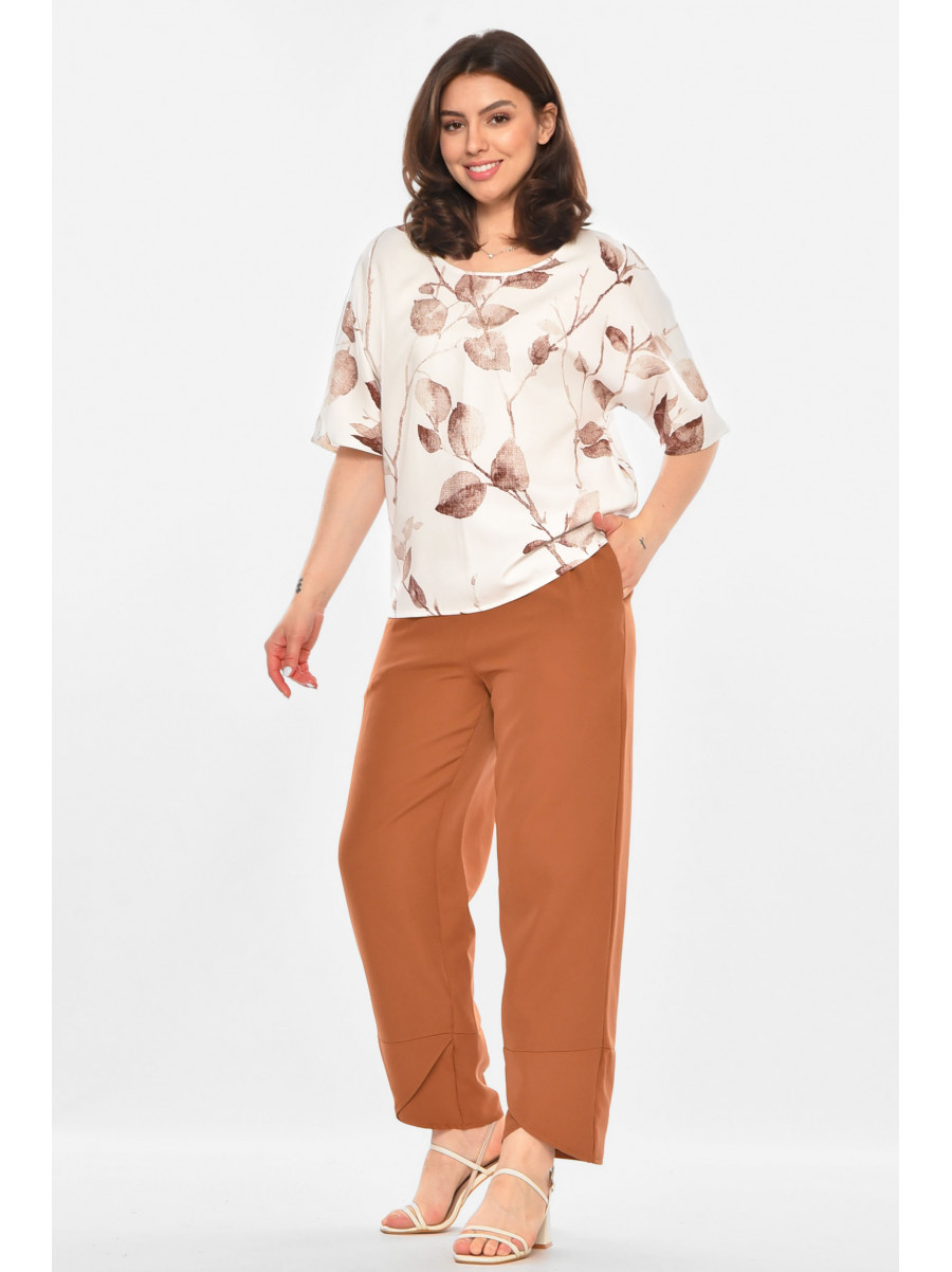 Костюм женский белого цвета с принтом 213668C