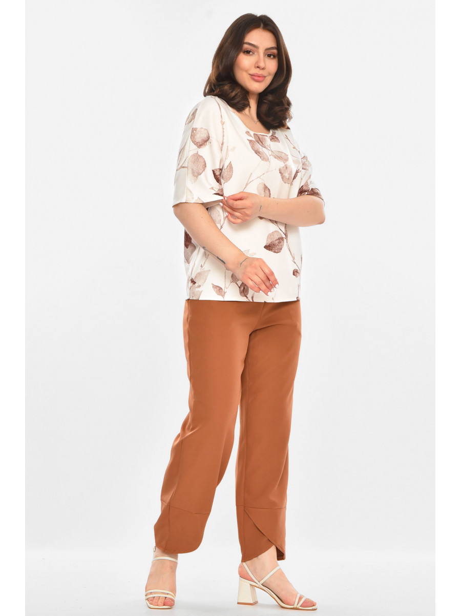 Костюм женский белого цвета с принтом 213668C