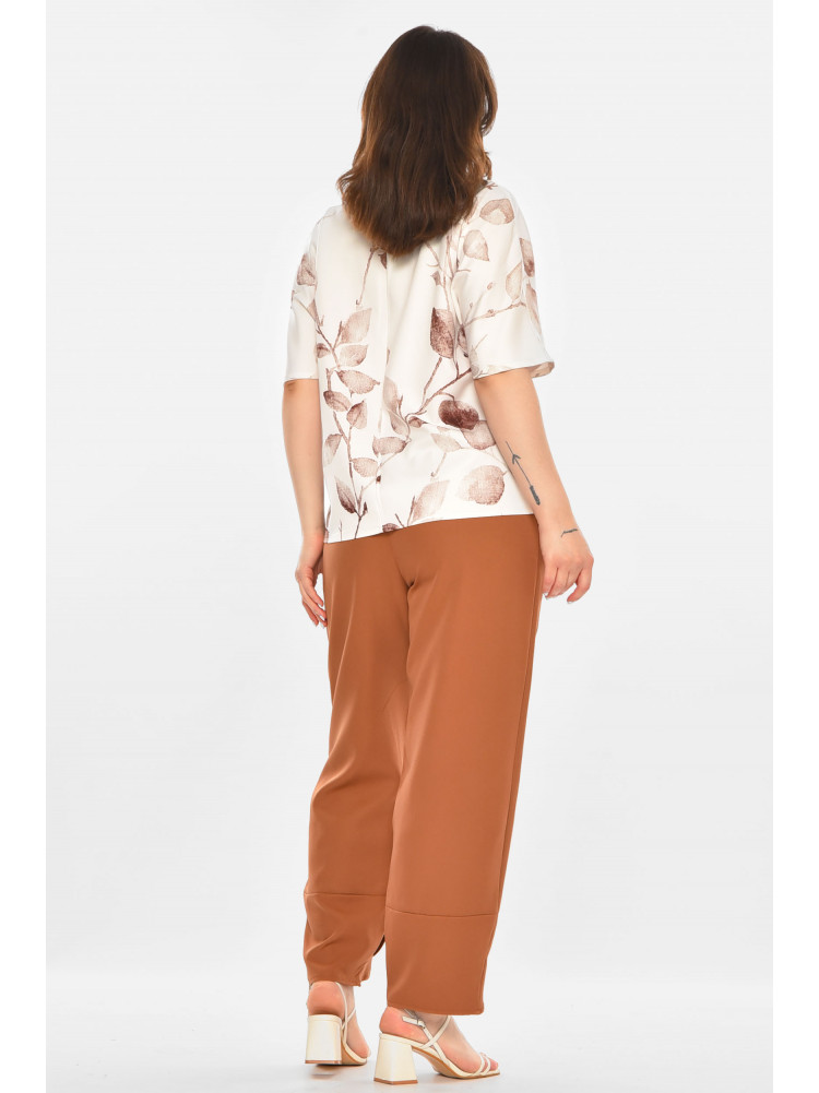 Костюм женский белого цвета с принтом 213668C