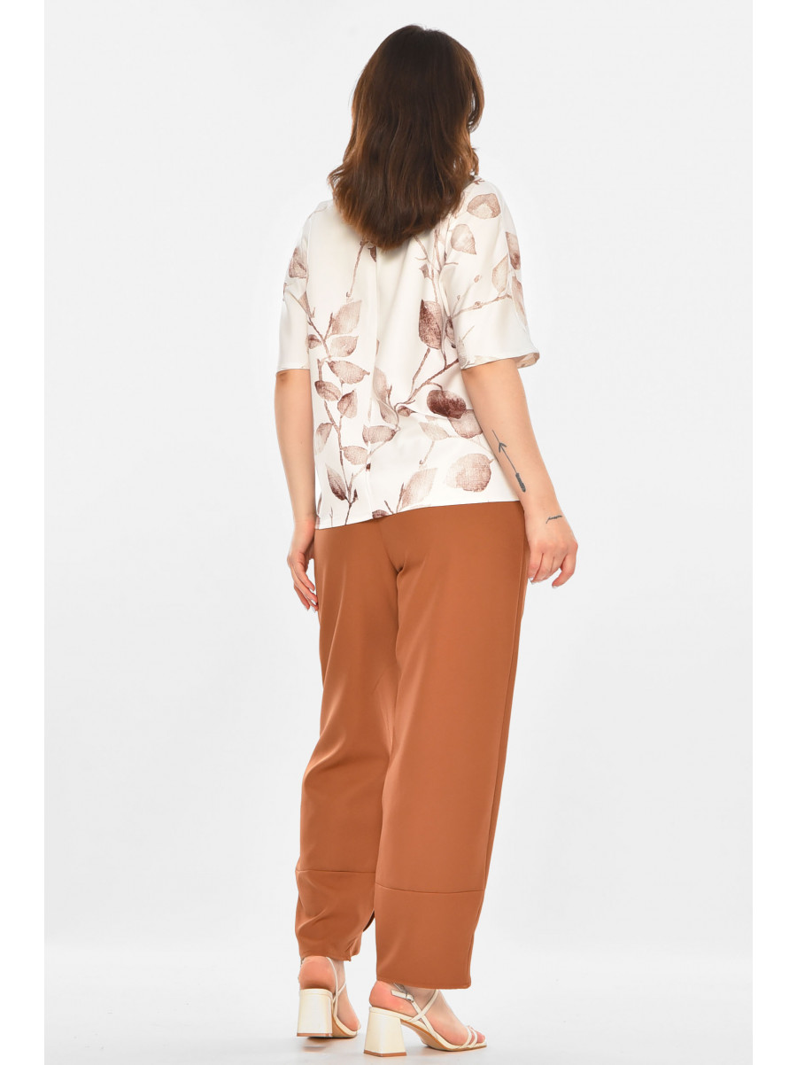 Костюм женский белого цвета с принтом 213668C