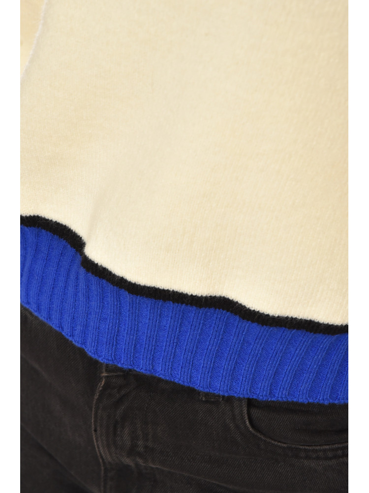 Свитер женский вязаный молочного цвета 213670C