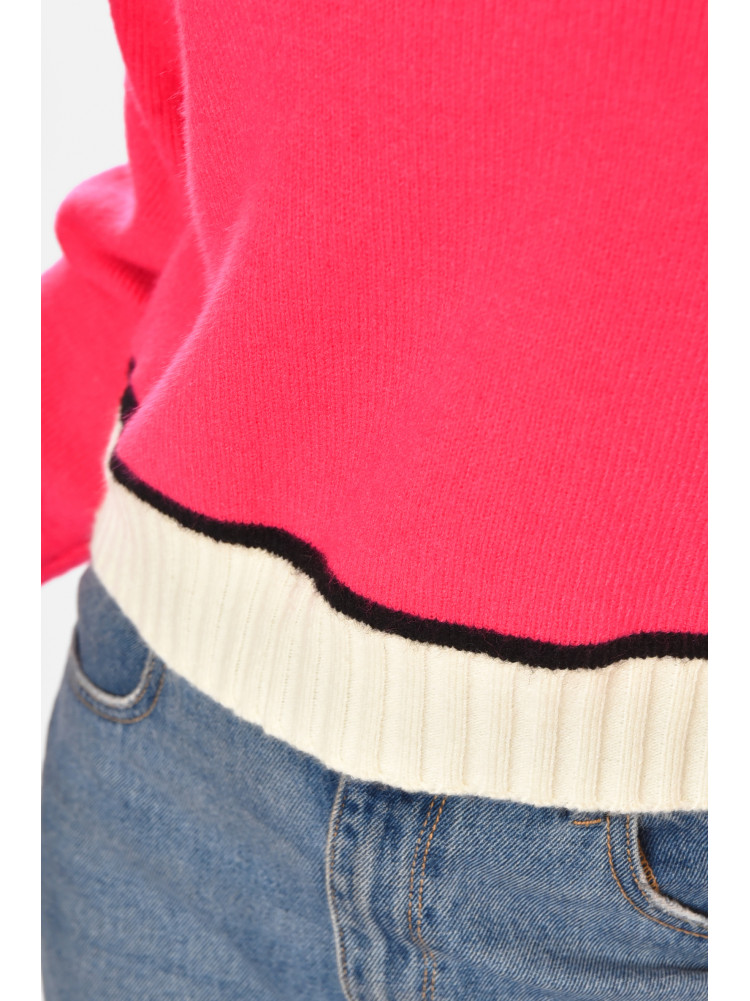 Свитер женский вязаный розового цвета 213674C
