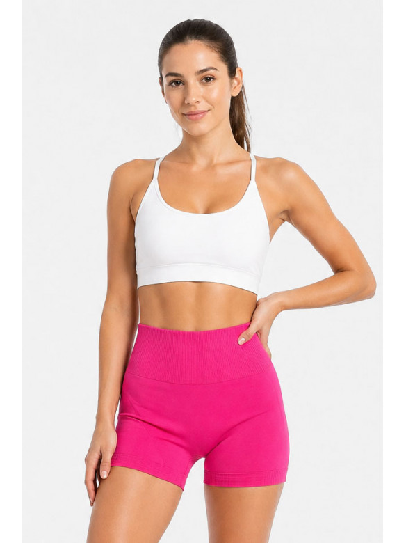 Шорты женские push-up однотонные розового цвета 213679C