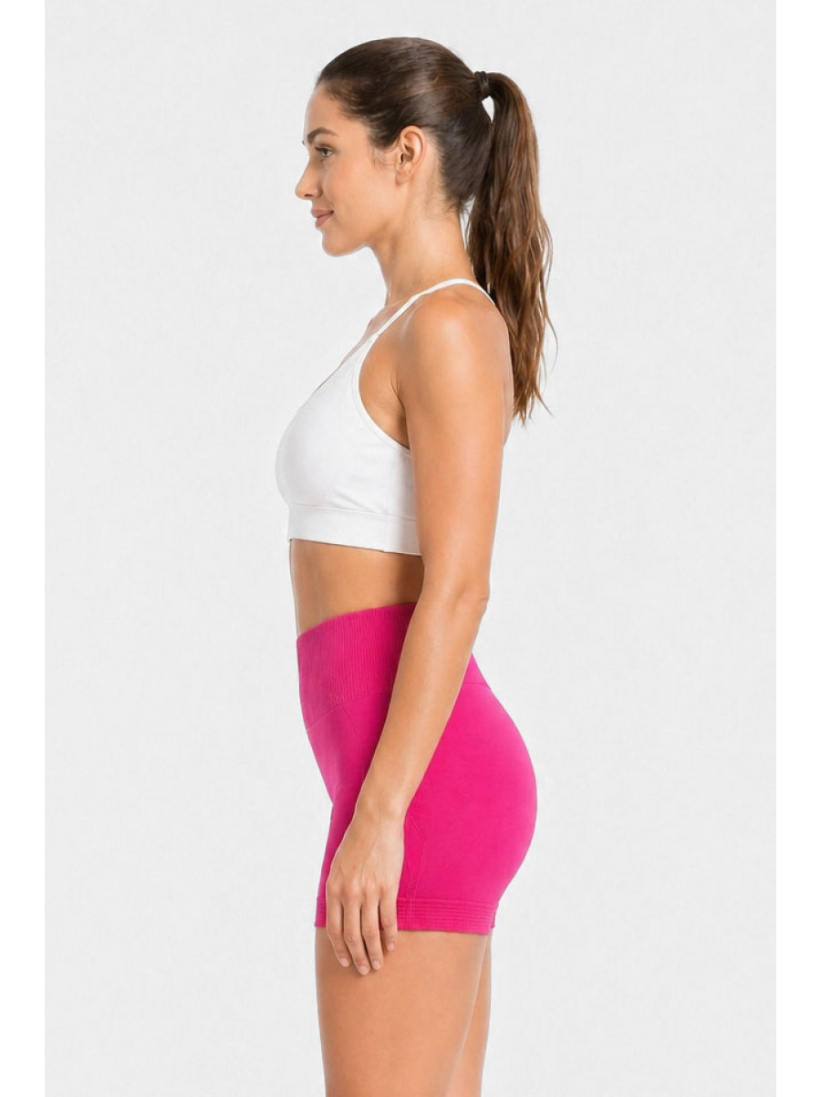 Шорты женские push-up однотонные розового цвета 213679C