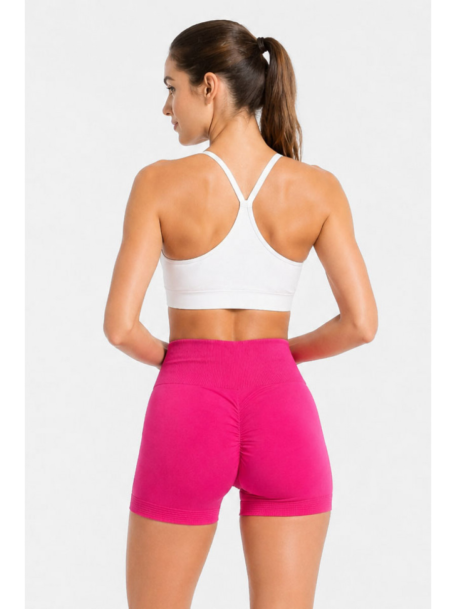 Шорты женские push-up однотонные розового цвета 213679C
