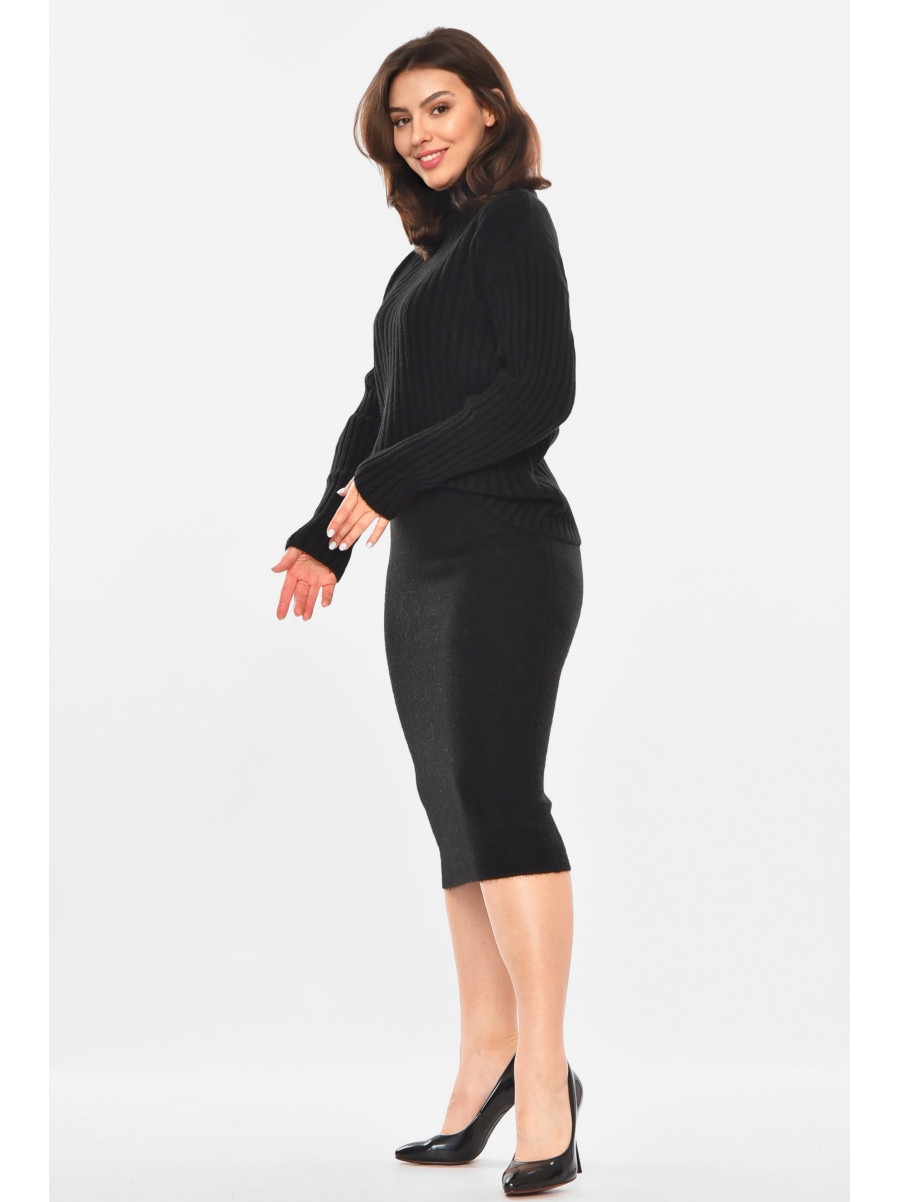 Костюм женский кашемировый черного цвета 213738C