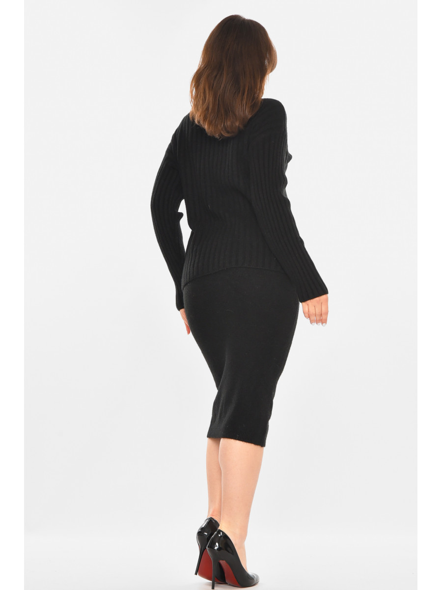 Костюм женский кашемировый черного цвета 213738C