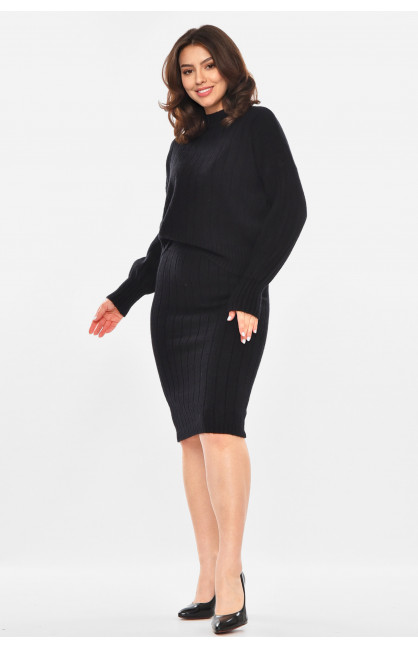 Костюм женский кашемировый черного цвета 213739C