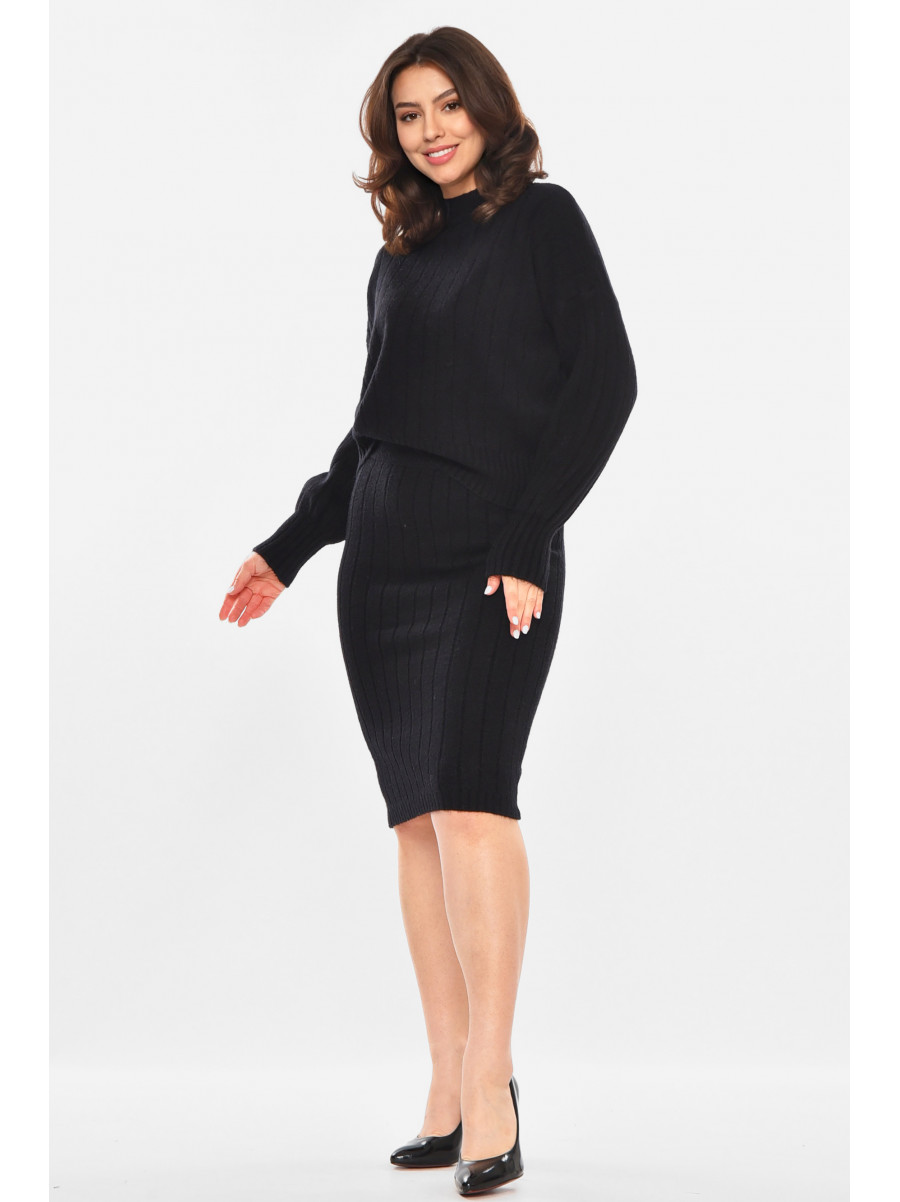 Костюм женский кашемировый черного цвета 213739C