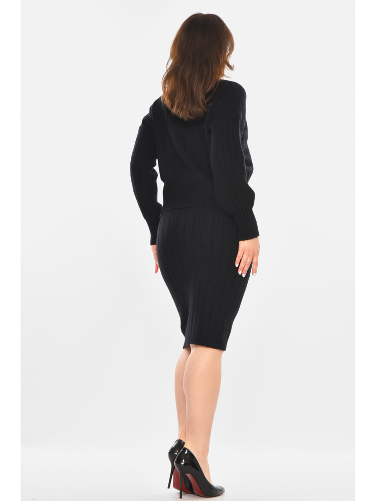 Костюм женский кашемировый черного цвета 213739C