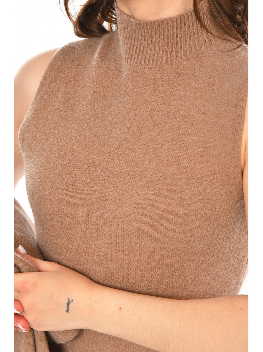 Костюм женский кашемировый бежевого цвета 213740C