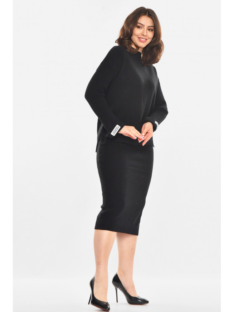 Костюм женский кашемировый черного цвета 213741C