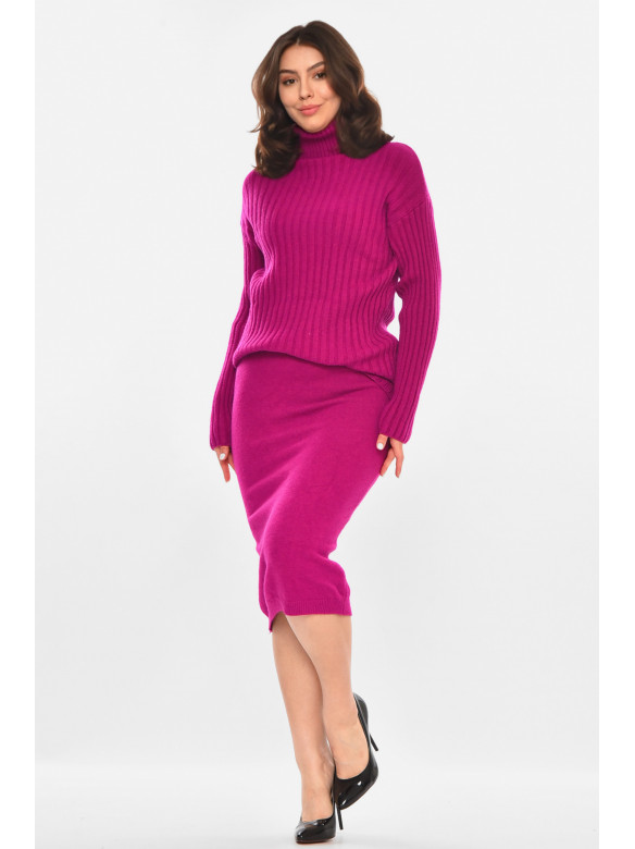 Костюм женский кашемировый фиолетового цвета 213743C