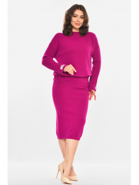 Костюм жіночий кашеміровий фіолетового кольору 213746C