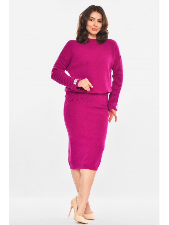 Костюм женский кашемировый фиолетового цвета 213746C