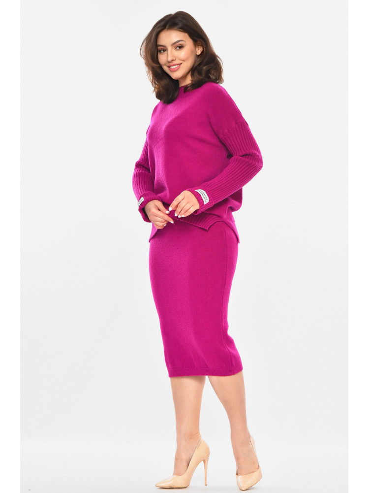 Костюм женский кашемировый фиолетового цвета 213746C