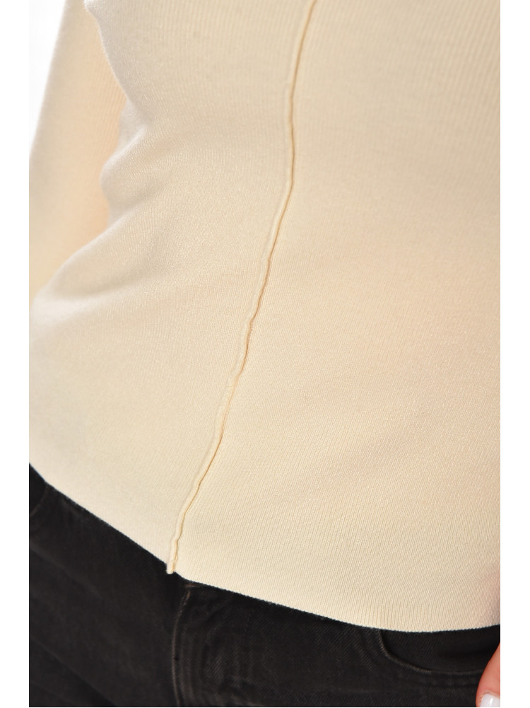 Кофта женская однотонная молочного цвета 213758C