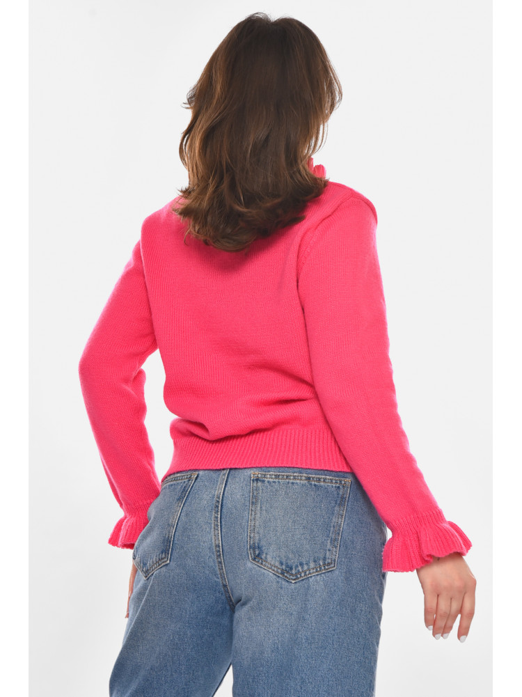 Кофта женская однотонная розового цвета 213765C