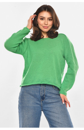 Кофта женская однотонная зеленого цвета 213766C