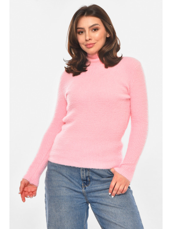 Гольф женский однотонный розового цвета 213771C