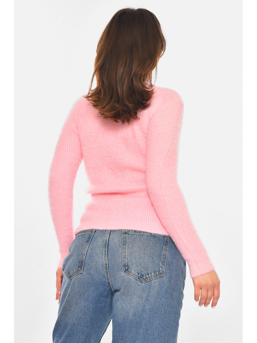 Гольф женский однотонный розового цвета 213771C