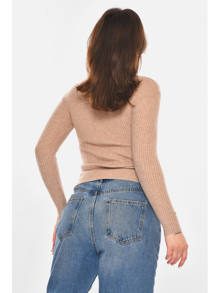 Гольф женский однотонный бежевого цвета 213777C