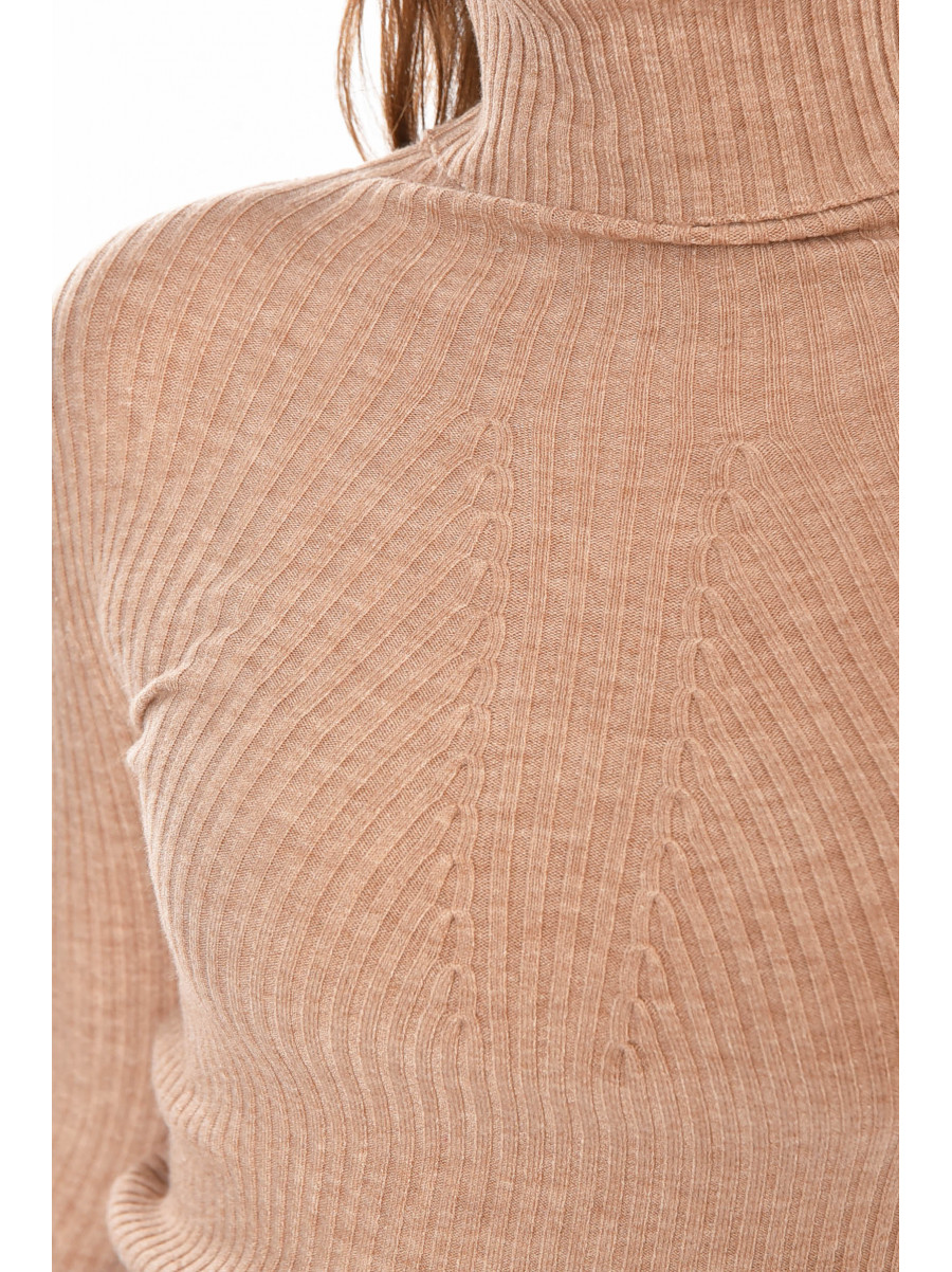 Гольф женский однотонный бежевого цвета 213777C