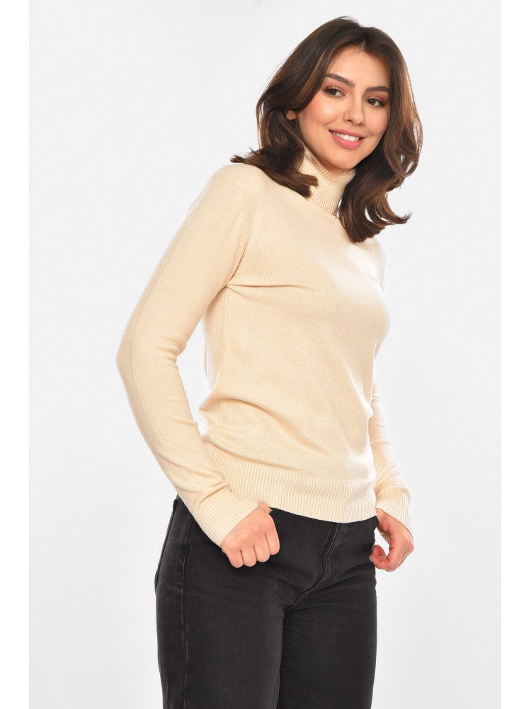 Кофта женская однотонная бежевого цвета 213780C