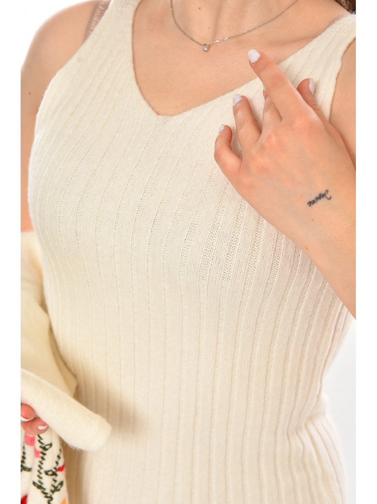 Костюм женский молочного цвета 213788C