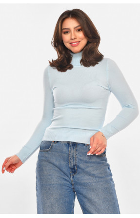 Кофта женская однотонная голубого цвета 213789C
