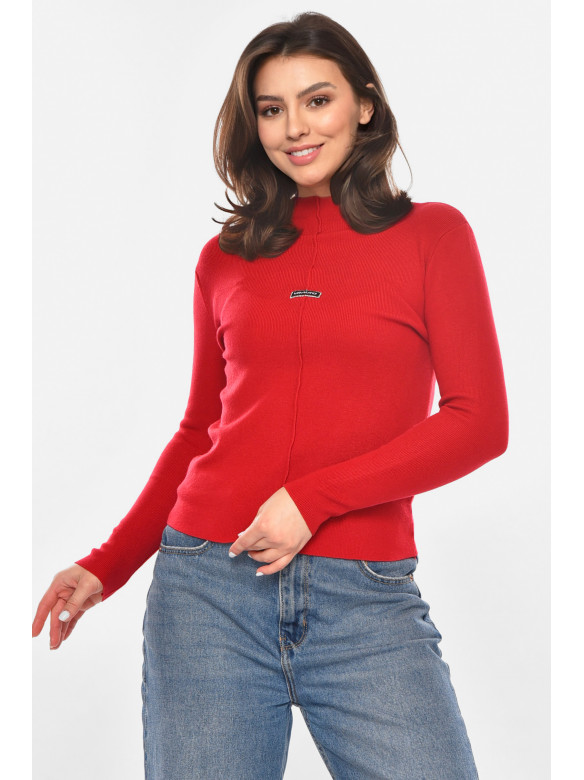 Кофта женская красного цвета с принтом 213809C