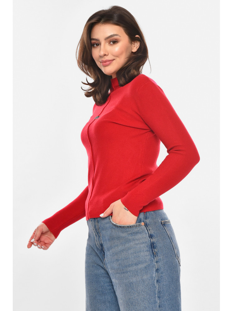 Кофта женская красного цвета с принтом 213809C