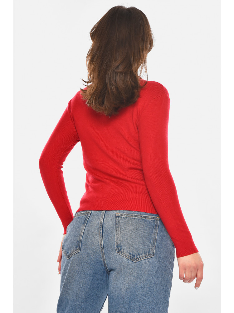 Кофта женская красного цвета с принтом 213809C
