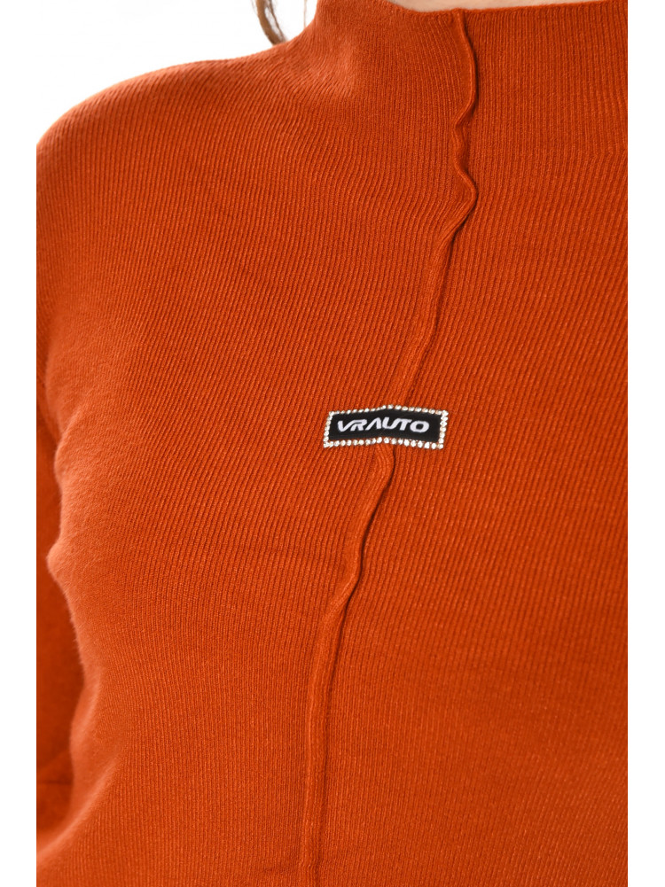 Кофта женская коричневого цвета с принтом 213811C