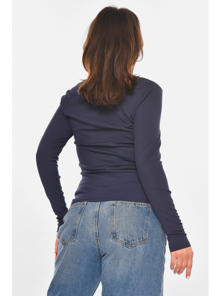 Кофта женская однотонная тёмно-синего цвета 213812C