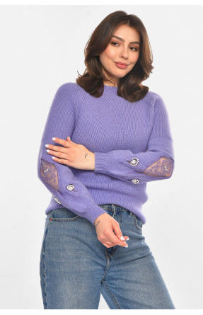 Кофта женская однотонная сиреневого цвета 213813C