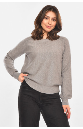 Кофта женская серого цвета со стразами 213818C