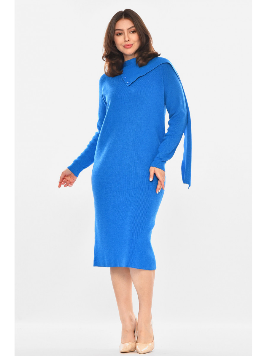 Сукня жіноча трикотажна синього кольору 213834C