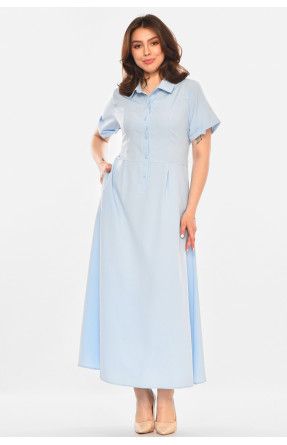 Платье женское однотонное голубого цвета 213840C